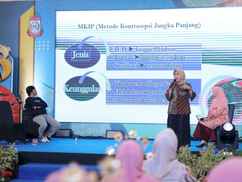 Tim Penggerak PKK Kota Makassar menggelar talkshow bertajuk "Pasang Usia Subur", di Atrium Trans Studio Mall Makassar, Sabtu (23/8/2025). @Jejakfakta/dok. Humas Pemkot Makassar