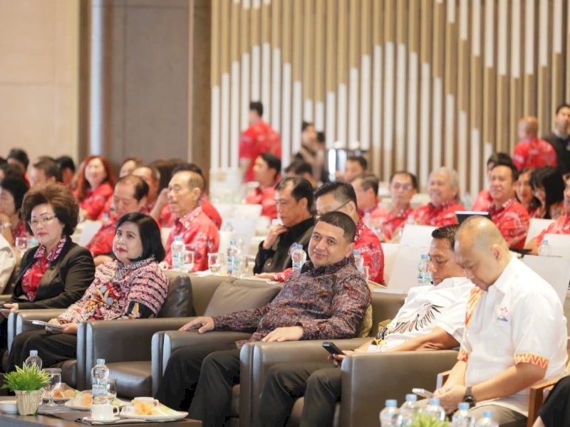 Wali Kota Makassar, Munafri Arifuddin,  saat menghadiri Musprov VI Paguyuban Sosial Marga Tionghoa Indonesia (PSMTI) Sulawesi Selatan yang digelar di Hotel Rinra, Makassar, Sabtu (23/8/2025). @Jejakfakta/dok. Humas Pemkot Makassar
