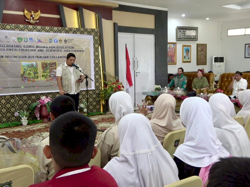 Sosialisasi komik bertajuk &ldquo;Comics and Conservation: Tools for Education&rdquo; di Aula Rumah Jabatan Bupati Pangkep, Rabu (3/9/2025). @jejakfaktacom/Humas Pemda Pangkep