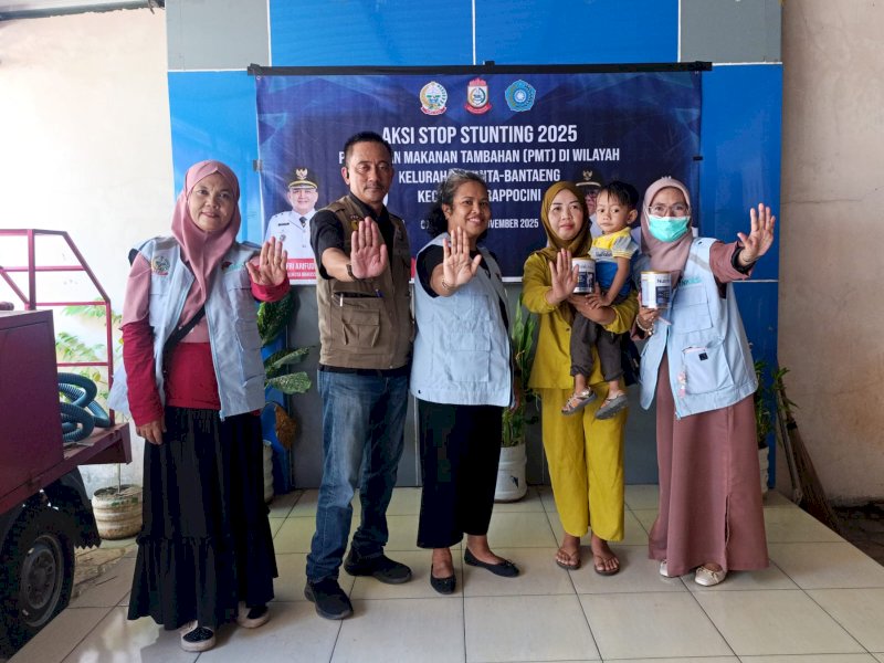Program Aksi Stop Stunting (ASS), Kelurahan Banta-bantaeng, Kecamatan Rappocini, lokus percontohan, berhasil mencatat peningkatan berat badan pada 27 dari 30 anak sasaran selama 40 hari pelaksanaan program. @Jejakfakta/Istimewa