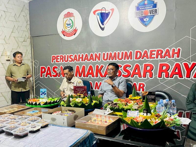 Perusahaan Umum Daerah (Perumda) Pasar Makassar merayakan hari jadinya yang ke-26 tahun, Selasa (9/9/2025). @Jejakfakta/dok. Istimewa