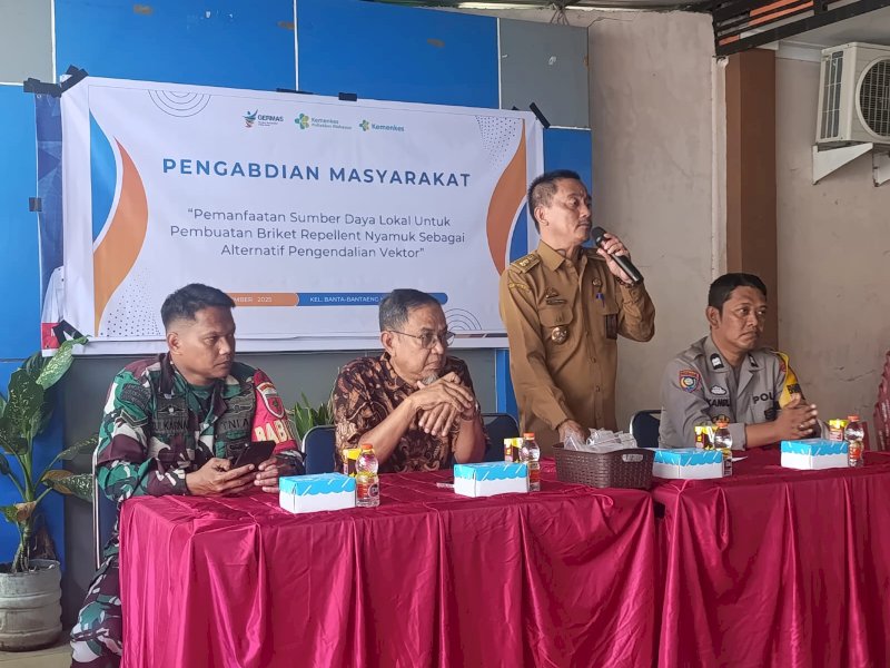 Politeknik Kesehatan (Poltekes) Kemenkes melalui Jurusan Kesehatan Lingkungan melaksanakan kegiatan pengabdian masyarakat di Kantor Kelurahan Banta-Bantaeng, Kecamatan Rappocini, Kota Makassar, Selasa (9/9/2025). @Jejakfakta/dok. Istimewa