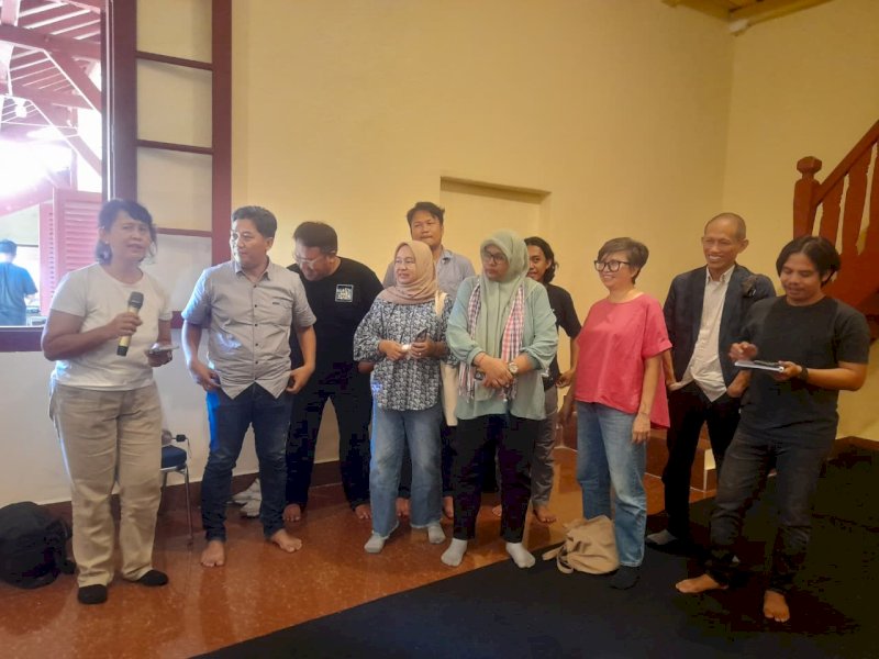  Sejumlah media alternatif dari berbagai daerah di Indonesia mendeklarasikan komitmen bersama melalui Deklarasi Makassar pada Festival Media 2025 yang digelar Aliansi Jurnalis Independen (AJI) Indonesia, Sabtu (13/9/2025). @Jejakfakta/dok. Istimewa