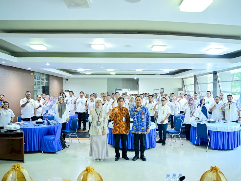 Perumda Air Minum Kota Makassar menggelar Inhouse Training bertema &ldquo;Tata Kelola, Manajemen Risiko, dan Pencegahan Kecurangan&rdquo; di Aula Tirta Dharma, Kantor Pusat Perumda Air Minum Kota Makassar, Rabu (17/9/2025).  @Jejakfakta/dok.  Istimewa