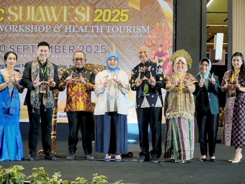 Wakil Wali Kota Makassar, Aliyah Mustika Ilham, secara resmi membuka IndAAC Sulawesi 2025 Symposium Workshop & Health Tourism di Hotel Rinra Makassar, Jumat (19/9/2025). @Jejakfakta/dok. Humas Pemkot Makassar