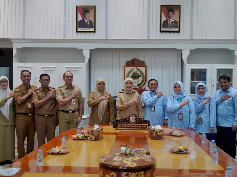 Wakil Wali Kota Makassar, Aliyah Mustika Ilham, menerima audiensi dari jajaran Balai Besar Pelatihan Kesehatan (BBPK) Kementerian Kesehatan RI di Ruang Wakil Wali Kota, Kantor Wali Kota Makassar, Senin (22/9/2025). @Jejakfakta/dok. Humas Pemkot Makassar