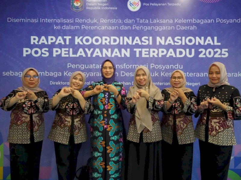 Ketua Tim Pembina Posyandu Kabupaten Luwu Timur, dr. Ani Nurbani Irwan, saat menghadiri Rapat Koordinasi Nasional (Rakornas) Posyandu Tahun 2025 yang digelar oleh Direktorat Jenderal Bina Pemerintahan Desa, Kementerian Dalam Negeri, di Mercure Convention Center Ancol, Jakarta Utara, Senin (22/09/2025). @Jejakfakta/dok. ikp-humas/kominfo-sp