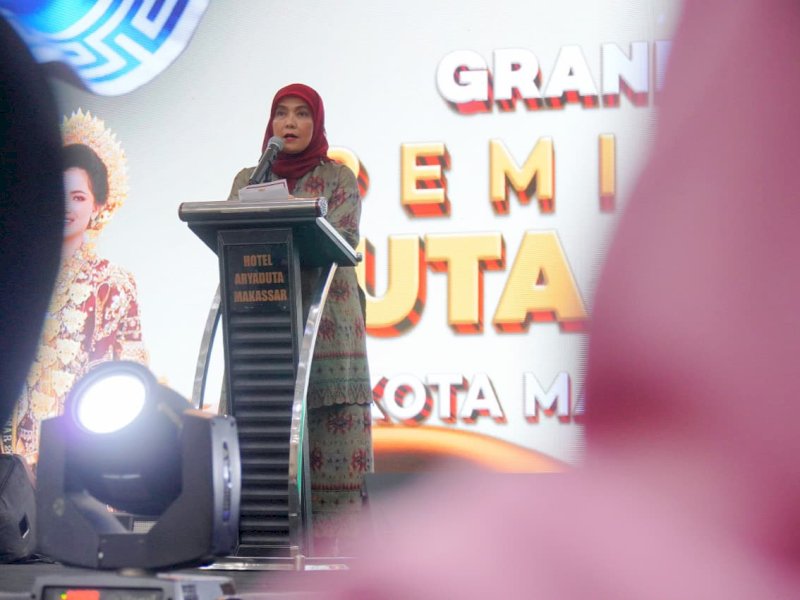 Wakil Wali Kota Makassar, Aliyah Mustika Ilham, saat membuka acara Grand Final Pemilihan Duta Wisata 2025 yang digelar oleh Dinas Pariwisata Kota Makassar di Hotel Aryaduta, Senin malam (22/9/2025). @Jejakfakta/dok. Humas Pemkot Makassar