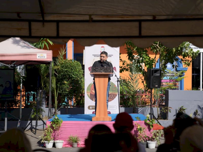 Wali Kota Makassar, Munafri Arifuddin, saat menghadiri peluncuran Program PESONA (Pendistribusian Sampah Organik untuk Maggot) di Kelurahan Paropo, Kecamatan Panakkukang, Sabtu (27/9/2025). @Jejakfakta/dok. Humas Pemkot Makassar