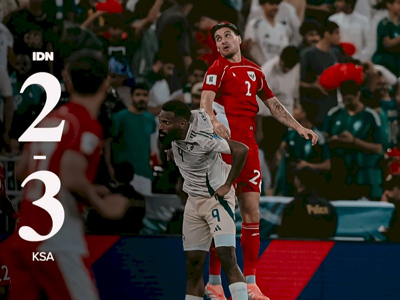 Indonesia 2, Arab Saudi 3, Laga pertama Grup B babak keempat Kualifikasi Piala Dunia 2026 Zona Asia, Kamis (9/10/2025) dini hari WITA. @jejakfaktacom/Instagram Timnas Indonesia.