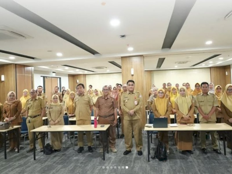 Dinas PPKB Kota Makassar menyelenggarakan kegiatan Monitoring dan Evaluasi Pelaksanaan Bantuan Operasional Kesehatan Bersumber Dana Alokasi Khusus (BOKB/DAK) di Gedung Makassar Government Center Lantai 1, Selasa (19/8/2025). @jejakfaktacom/DPPKB Kota Makassar