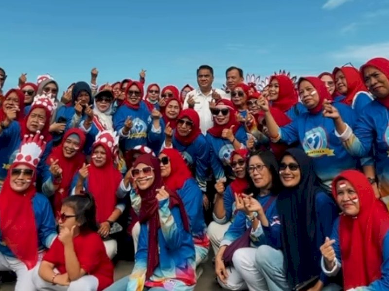 kegiatan capacity building yang diselenggarakan oleh Unit Pelaksana Teknis (UPT) KB Kecamatan Bontoala di Pantai Biru Kota Makassar, Rabu (20/8/2025). @jejakfaktacom/DPPKB Kota Makassar.