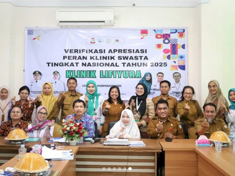 Klinik Lifyura jalani proses Verifikasi Apresiasi Peran Klinik Swasta Tingkat Nasional, Selasa (16/9/2025). @jejakfaktacom/DPPKB Kota Makassar