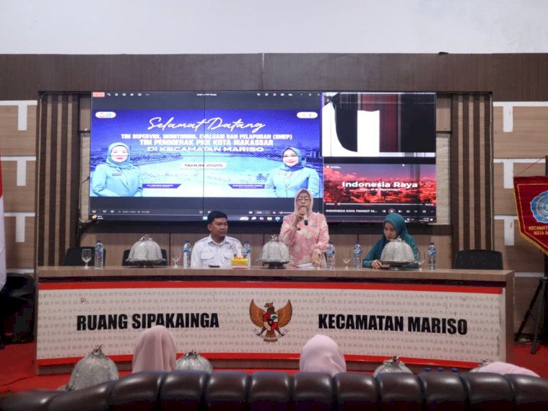 TP PKK Kota Makassar menggelar acara Supervisi, Monitoring, dan Evaluasi Program (SMEP) di Kecamatan Mariso, pada Rabu (15/10/2025). @Jejakfakta/dok. Humas Pemkot Makassar