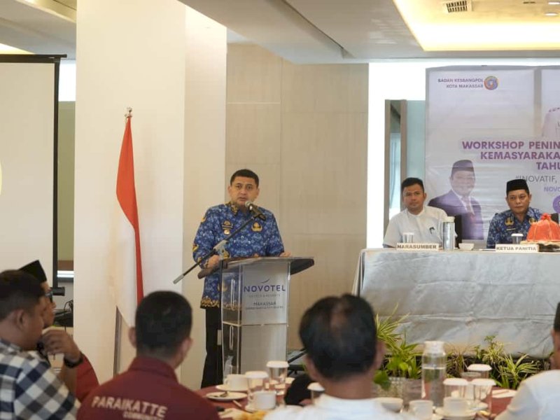 Wali Kota Makassar, Munafri Arifuddin, saat membuka Workshop Peningkatan Kapasitas Organisasi yang digelar di Hotel Novotel Grand Shayla Makassar, Jumat (17/10/2025). @Jejakfakta/dok. Humas Pemkot Makassar