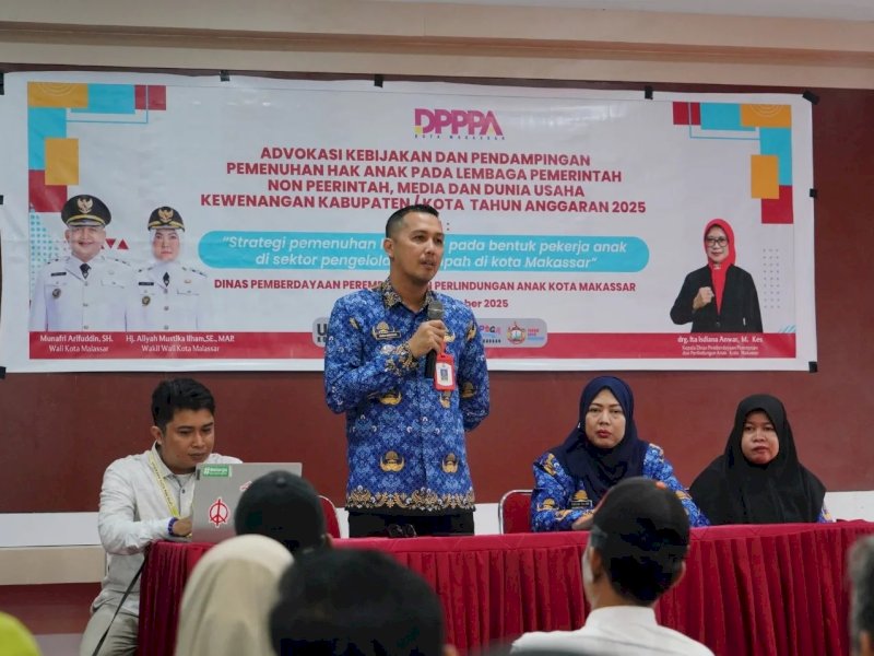 Pemerintah Kecamatan Makassar menjadi tuan rumah dalam kegiatan Advokasi Kebijakan dan Pendampingan Hak Anak yang diselenggarakan oleh Dinas Pemberdayaan Perempuan dan Perlindungan Anak (DP3A) Kota Makassar, Jumat (17/10/2025). @Jejakfakta/dok. Istimewa