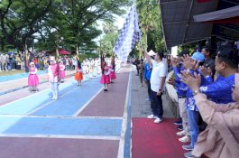 Ratusan Pelajar Pangkep Meriahkan Sumpah Pemuda dengan Marching Band Festival 2025