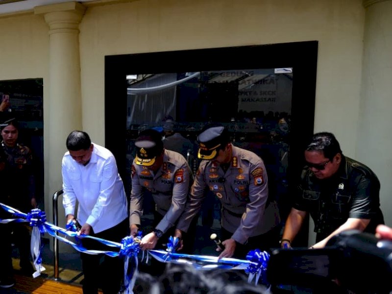 Wali Kota Makassar, Munafri Arifuddin, saat mengikuti launching PAMAPTA (Patroli Aman Makassar Parama Satwika), di Polrestabes Makassar, Rabu (5/11/2025). @Jejakfakta/dok. Humas Pemkot Makassar