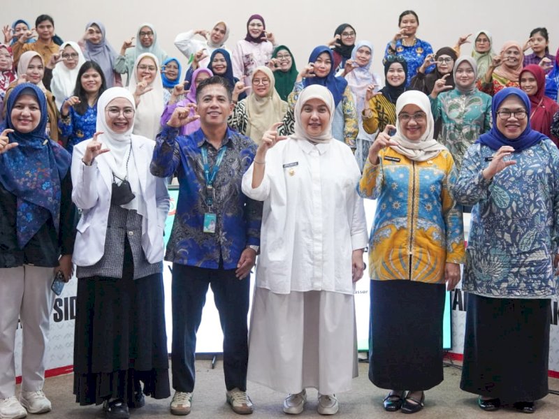 Wakil Wali Kota Makassar, Aliyah Mustika Ilham, usai membuka kegiatan Sosialisasi Deteksi Dini HPV DNA Gratis yang dilaksanakan oleh Kementerian Kesehatan RI di Ruang Sipakale&rsquo;bi, Kantor Wali Kota Makassar, Jumat (14/11/2025). @Jejakfakta.com/dok. Humas Pemkot Makassar