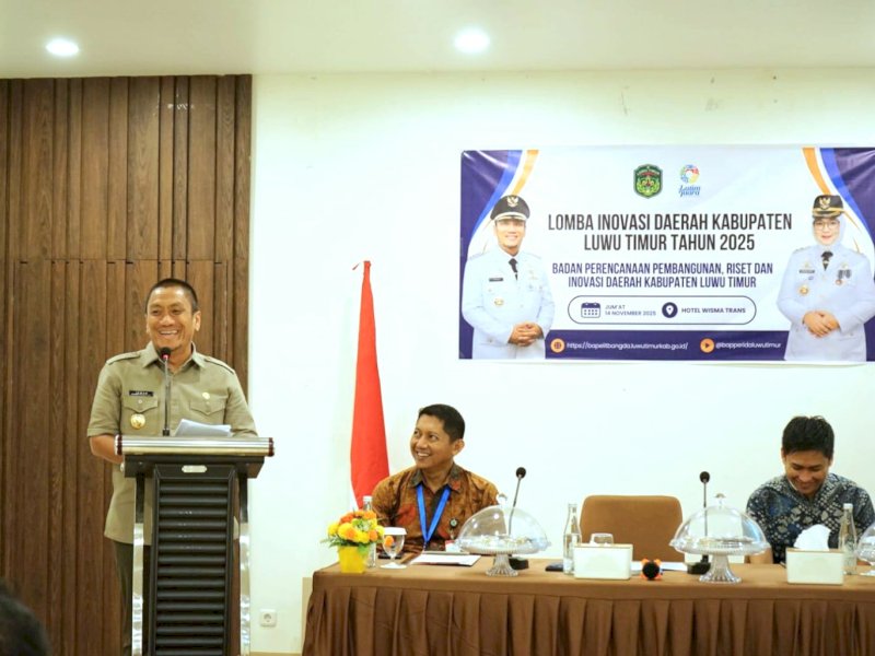 Sambutan Bupati Luwu Timur dalam penilaian lomba inovasi daerah Kabupaten Luwu Timur Tahun 2025. @jejakfaktacom/Humas Pemda Lutim