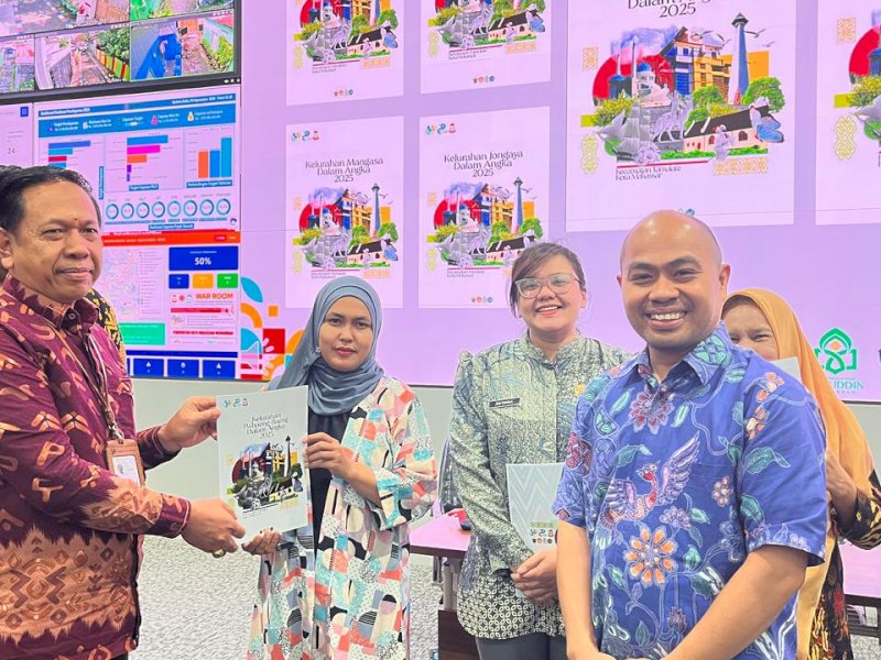 Pemerintah Kota Makassar melalui Dinas Komunikasi dan Informatika (Kominfo) menggelar Diseminasi Hasil Kelurahan Cinta Statistik (Cantik) Kecamatan Tamalate. Berlangsung di Makassar Government Center lantai 7, Kamis (20/11/2025). @Jejakfakta/dok. Humas Pemkot Makassar