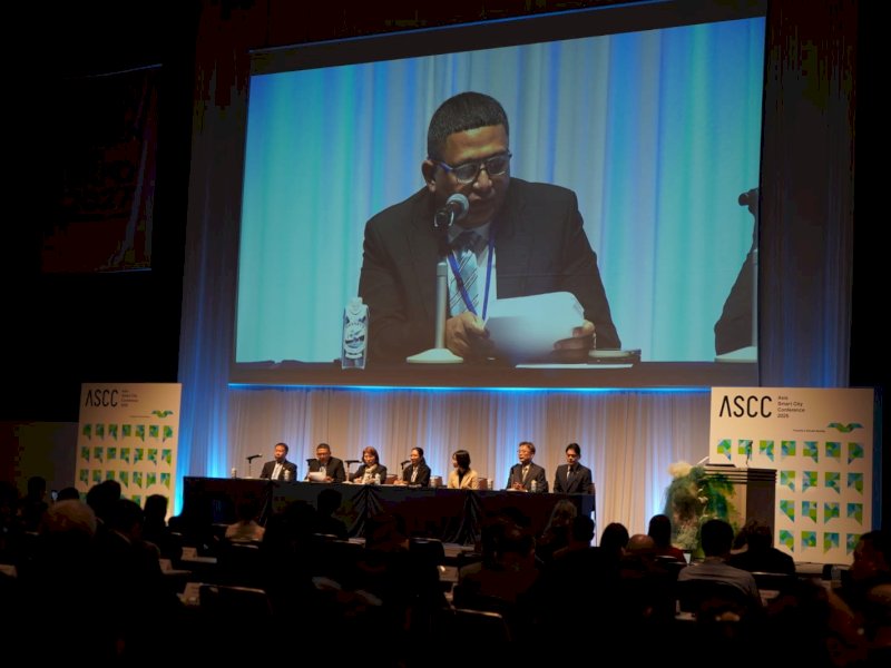 Wali Kota Makassar, Munafri Arifuddin,  saat menghadiri forum bergengsi Asia Smart City Conference (ASCC) 2025 di Pacifico Yokohama North. @Jejakfakta/dok. Humas Pemkot  Makassar