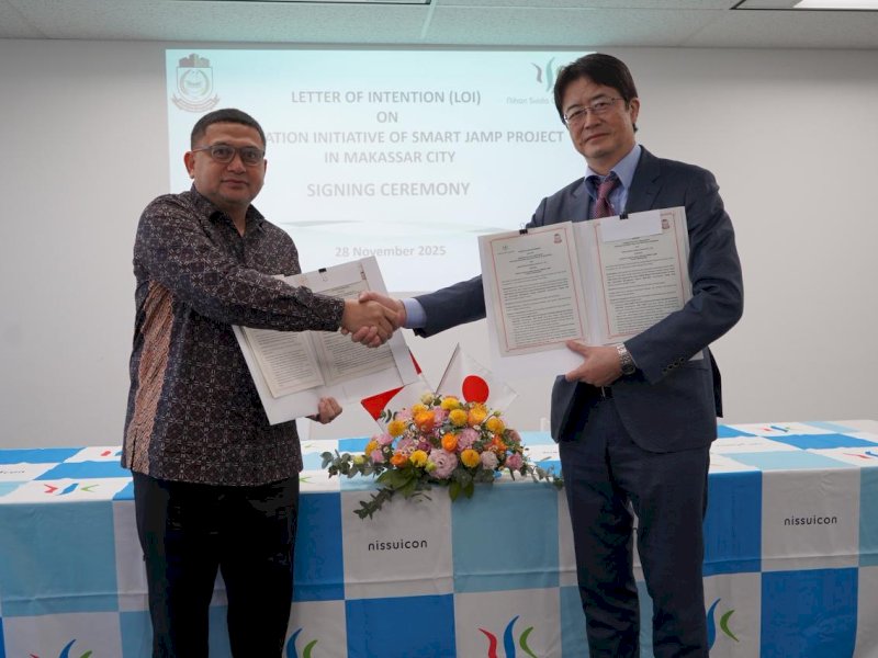 Wali Kota Makassar Munafri Arifuddin, saat penjajakan kerja sama dan penandatanganan Letter of Intent (LoI) dengan Nihon SUIDO Tokyo, Jumat (28/11/2025). @Jejakfakta/dok. Humas Pemkot Makassar