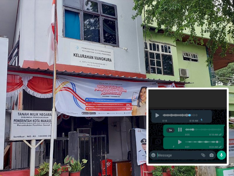 Suasana kantor Kelurahan Mangkura jelang pemilihan RW, di Makassar, Minggu (7/12/2025). @jejakfaktacom/Istimewz