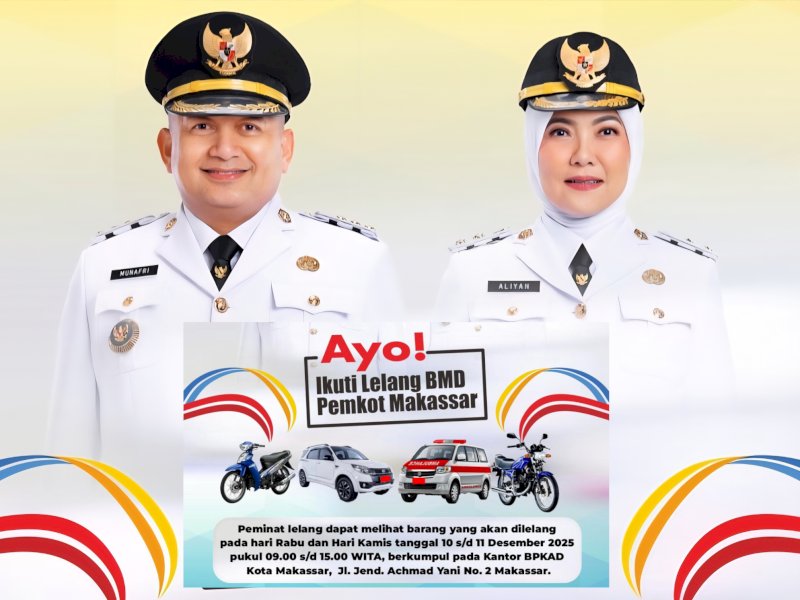 Pemkot Makassar gelar lelang barang milik daerah berupa kendaraan dinas roda dua dan roda empat. @jejakfaktacom/dok. BPKAD Makassar