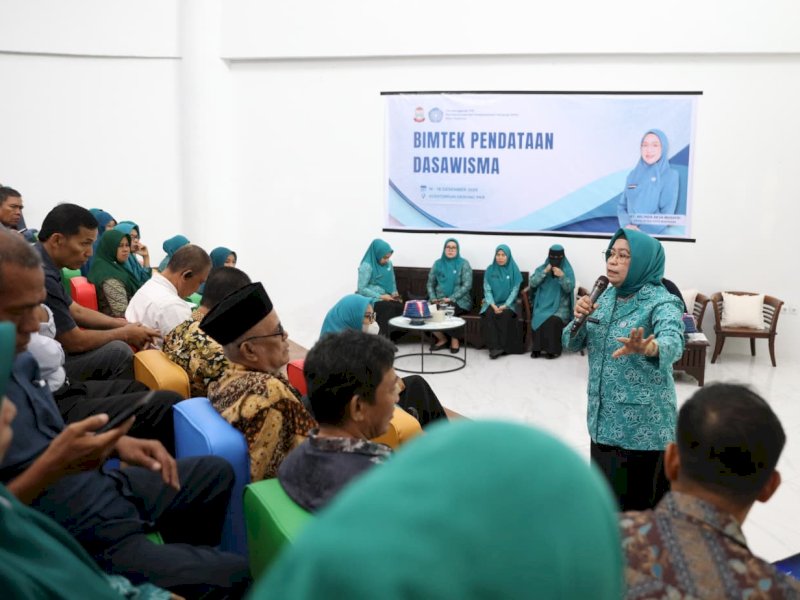 Tim Penggerak PKK Kota Makassar menggelar Bimbingan Teknis (Bimtek) Pendataan Dasawisma di Gedung PKK Kota Makassar selama tiga hari, mulai 16 hingga 18 Desember 2025. @Jejakfakta/dok. Humas Pemkot Makassar