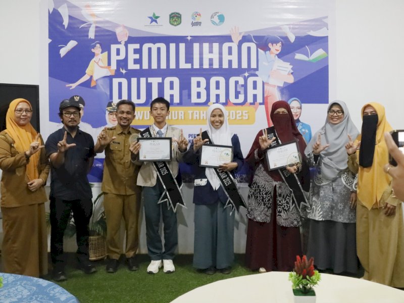Pemilihan Duta Baca Kabupaten dan Duta Literasi Pelajar Luwu Timur Tahun 2025, yang digelar di Ruang Sinema Gedung Layanan Perpustakaan Daerah, Malili, Selasa (16/12/2025). @Jejakfakta/dok. Istimewa