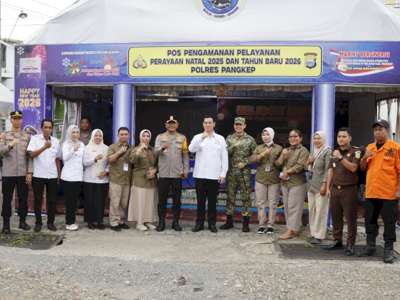 Bupati Pangkep bersama Forkopimda melakukan kunjungan ke sejumlah pos pengamanan. @jejakfaktacom/Humas Pemda Pangkep
