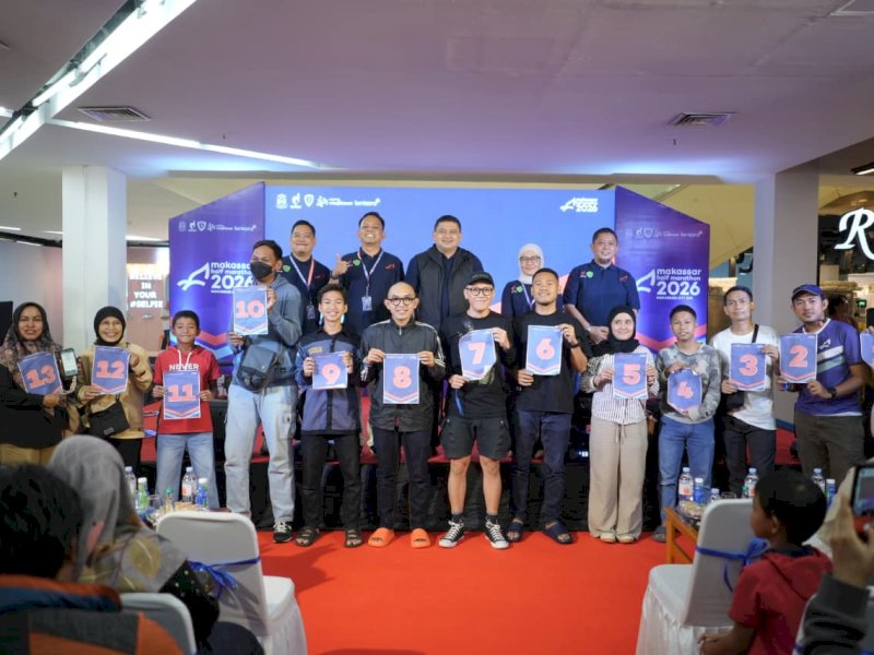 Wali Kota Makassar, Munafri Arifuddin, saat secara resmi membuka registrasi MHM 2026 dalam acara Press Launch yang digelar di Mall Ratu Indah, Minggu (11/1/2026). @Jejakfakta/dok. Humas Pemkot Makassar