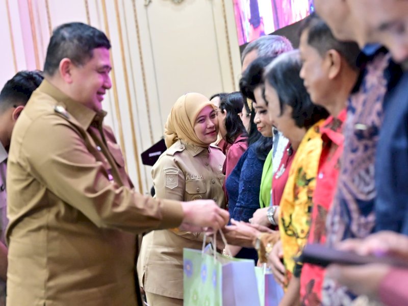 Perayaan Natal bersama ASN tersebut digelar perdana pada masa kepemimpinan Wali Kota Makassar Munafri Arifuddin dan Wakil Wali Kota Aliyah Mustika Ilham, di Hotel Myko, Selasa (20/1/2026). @Jejakfakta/dok. Humas Pemkot Makassar