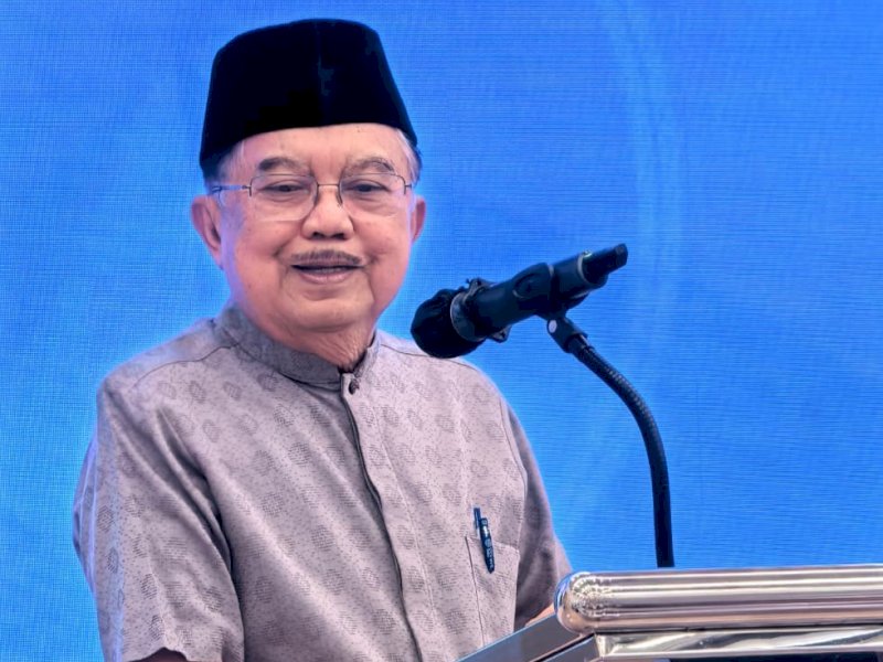 Ketua Umum Dewan Masjid Indonesia (DMI) Jusuf Kalla, saat menghadiri dan membuka Pelatihan Akustik Masjid yang diikuti 109 Dewan Kemakmuran Masjid (DKM) di Paragon Community Hub, Jakarta Selatan, Minggu (25/1/2026). @Jejakfakta/dok. Istimewa