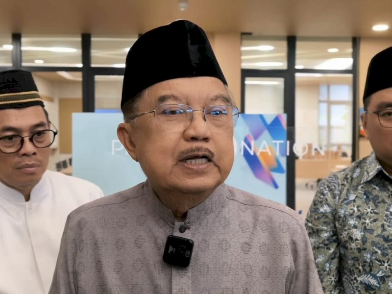 Wakil Presiden ke-10 dan ke-12 RI, Jusuf Kalla (JK), usai membuka Pelatihan Akustik Masjid bagi 109 peserta Dewan Kemakmuran Masjid (DKM) di Paragon Community Hub, Jakarta Selatan, Minggu (25/1/2026). @Jejakfakta/dok. Istimewa