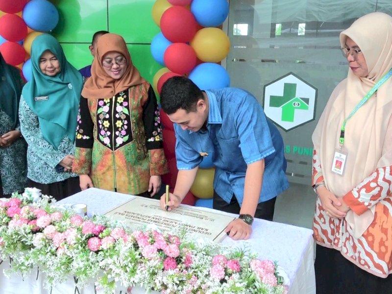 Bupati Pangkep, Muhammad Yusran Lalogau, resmikan gedung baru UPT Puskesmas Pundatabaji di Kelurahan Pundatabaji, Kecamatan Labakkang, Kamis (29/1/2026). @jejakfaktacom/Humas Pemda Pangkep