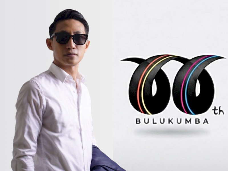 Akhri Jetendra Djachrir, perancang  Logo Hari Jadi ke-66 Kabupaten Bulukumba. @jejakfaktacom/Istimewa