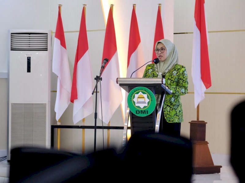 Bupati Gowa, Sitti Husniah Talenrang, saat menghadiri   Musyawarah Daerah (Musda) III DMI Kabupaten Gowa yang digelar di Baruga Tinggimae, Rumah Jabatan Bupati Gowa, Sabtu (31/1/2026). @Jejakfakta/dok. Humas Pemkab Gowa