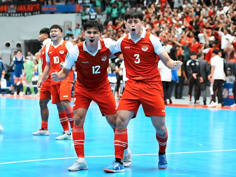 Timnas Futsal Indonesia kalahkan Jepang 5-3 di babak semifinal Piala Asia Futsal 2026, Kamis (5/2/2026) malam. @jejakfaktacom/Dok. Timnas Futsal