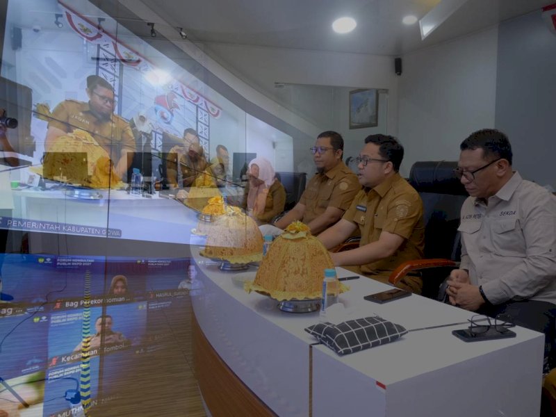 Wakil Bupati Gowa, Darmawangsyah Muin,  saat membuka Forum Konsultasi Publik Penyusunan RKPD 2027 yang digelar secara virtual di Peace Room Kantor Bupati Gowa, Selasa (10/2/2026). @Jejakfakta/dok. Istimewa