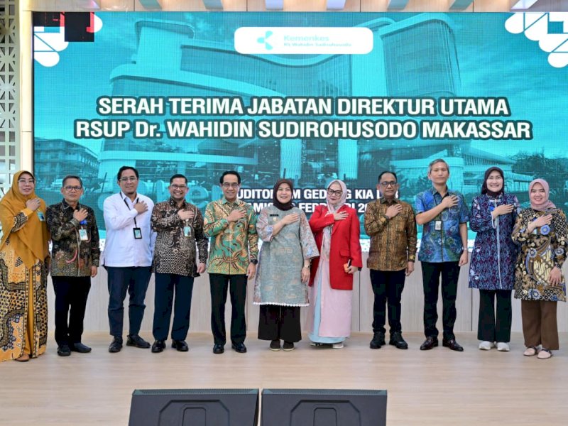 Wakil Wali Kota Makassar, Aliyah Mustika Ilham, saat menghadiri Serah Terima Jabatan (Sertijab) Direktur Utama RSUP Dr. Wahidin Sudirohusodo di Gedung Pelayanan Ibu dan Anak, Kamis (19/2/2026). @Jejakfakta/dok. Humas Pemkot Makassar
