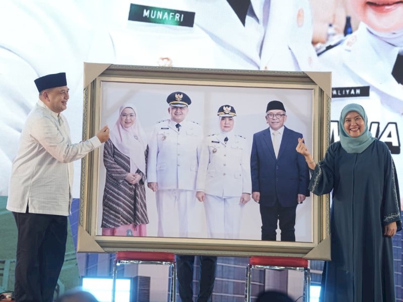 Memperingati 1 tahun pemerintahan Wali Kota Makassar Munafri Arifuddin dan Wakil Wali Kota Aliyah Mustika Ilham (MULIA) di Lapangan Karebosi Makassar, Jum'at (20/2/2026). @Jejakfakta/dok. Humas Pemkot Makassar