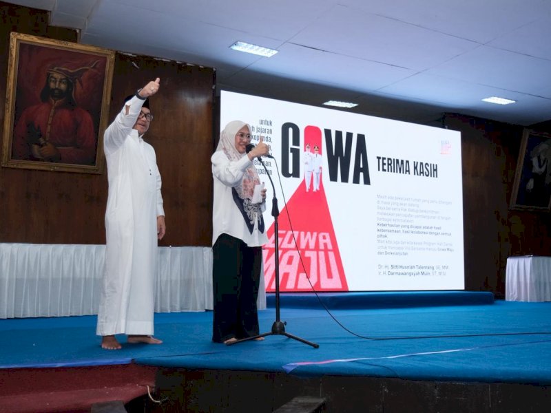 Momentum peringatan satu tahun kepemimpinan Sitti Husniah Talenrang bersama Wakil Bupati Darmawangsyah Muin &ldquo;Hati Damai&rdquo; di Istana Tamalate, Jumat (20/2/2026), menjadi ajang refleksi berbasis capaian. @Jejakfakta/dok. Humas Pemkab Gowa