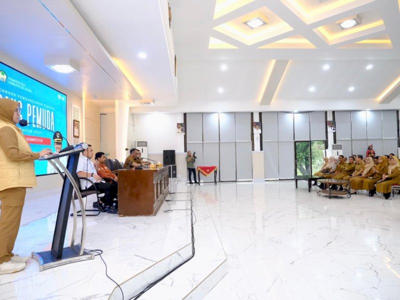 Bupati Gowa, Sitti Husniah Talenrang, saat menghadiri Musrenbang Pemuda Tahun 2027 di Baruga Tinggimae, Rumah Jabatan Bupati Gowa, Selasa (24/2/2026). @Jejakfakta/dok. Istimewa