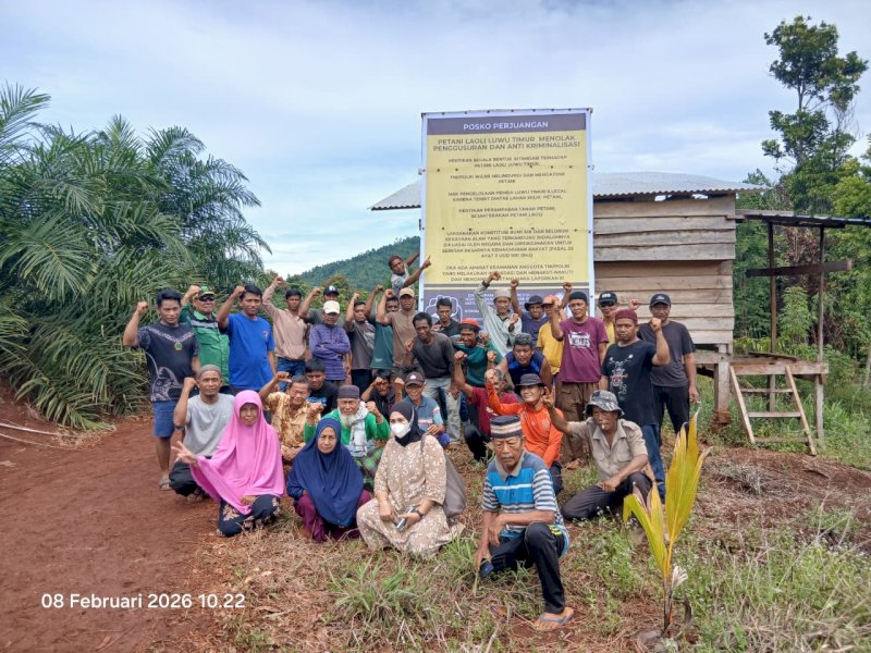Petani Laoli yang merupakan warga Desa Harapan melaporkan dugaan maladministrasi berupa pengabaian hak pelayanan publik yang dilakukan oleh Kepala Desa Harapan dan Pemkab Luwu Timur ke Ombudsman RI. @Jejakfakta/dok. Istimewa