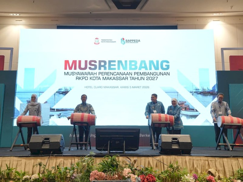 Musyawarah Perencanaan Pembangunan (Musrenbang) Rencana Kerja Pemerintah Daerah (RKPD) Kota Makassar Tahun 2027 oleh Badan Perencanaan Pembangunan Daerah (Bappeda) Kota Makassar di Hotel Claro Makassar, Kamis (5/2/2026). @Jejakfakta/dok. Humas Pemkot Makassar