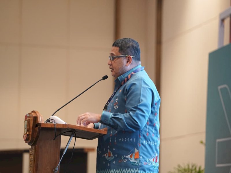 Wali Kota Makassar, Munafri Arifuddin, saat menyampaikan program pada Musyawarah Perencanaan Pembangunan (Musrenbang) RKPD Kota Makassar Tahun 2027 di Hotel Claro, Kamis (5/3/2026). @Jejakfakta/dok. Humas Pemkot Makassar