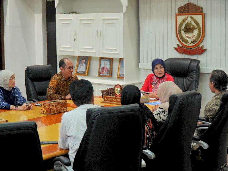 Aliyah Mustika Ilham, menerima audiensi Dewan Pimpinan Daerah DPD ASITA Sulawesi Selatan  di Ruang Rapat Wakil Wali Kota Makassar, Jumat (6/3/2026). @Jejakfakta/dok. Humas Pemkot Makassar