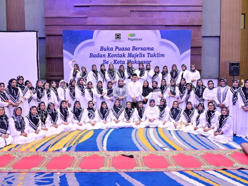 Wakil Wali Kota Makassar, Aliyah Mustika Ilham, menghadiri kegiatan buka puasa bersama pengurus Badan Kontak Majelis Taklim Kota Makassar dan PT Pegadaian di Four Points by Sheraton Makassar, Sabtu (7/3/2026). @Jejakfakta/dok. Humas Pemkot Makassar